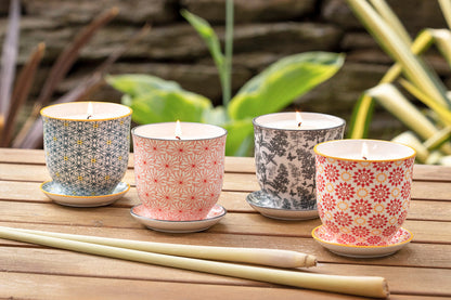 Handpoured coconut soy candles that transform into flower pots when finished.